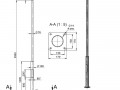 Опора ОП1ф-3.5-108/76/т60-(К170-130-4х14)-по 9005 муар Пересвет В00007135