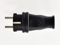 Вилка кабельная 1ф 1х16А 2P+E 220-240В IP44 каучук LEZARD 106-0400-0105/105
