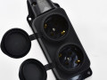Колодка 2-м 16А IP44 2P+PE 220-240В с защ. крышками каучук LEZARD 106-0400-0110/110