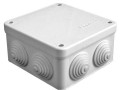 Коробка распределительная ОП 105х105х56мм IP54 7 выходов 4 гермоввода крышка на винтах сер. Epplast 110042