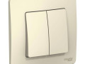 Выключатель 2-кл. СП Blanca 10А IP20 (сх. 5) 250В молочн. SE BLNVS010502