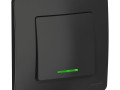 Выключатель 1-кл. СП Blanca 10А IP20 (сх. 1) 250В с подсветкой антрацит SE BLNVS010116