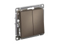 Переключатель проходной 2-кл. СП AtlasDesign 10А IP20 (сх. 6/2) 10AX механизм мокко SE ATN000665