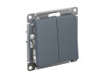 Переключатель проходной 2-кл. СП AtlasDesign 10А IP20 (сх. 6/2) 10AX механизм грифель SE ATN000765