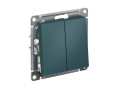 Переключатель проходной 2-кл. СП AtlasDesign 10А IP20 (сх. 6/2) 10AX механизм изумруд SE ATN000865