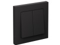 Выключатель 2-кл. СП AtlasDesign 10А IP20 (сх. 5) 10AX в сборе карбон SE ATN001052