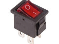Выключатель клавишный 250В 6А (4с) ON-OFF красн. с подсветкой Mini (RWB-207 SC-768) блист. Rexant 06-0300-A