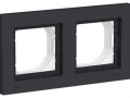 Рамка 2-м AtlasDesign Aqua IP44 карбон SE ATN441002