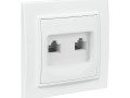Розетка компьютерная 2-м СП Минск RJ45 бел. EKF ERK02-035-10