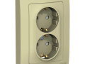 Розетка 2-м СП Blanca 16А IP20 250В с заземл. защ. шторки беж. SE BLNRS001127