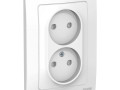 Розетка 2-м СП Blanca 16А IP20 250В без заземл. защ. шторки бел. SE BLNRS000121