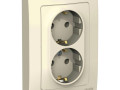 Розетка 2-м СП Blanca 16А IP20 250В с заземл. без защ. шторок молоч. SE BLNRS001022