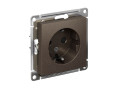 Розетка 1-м СП AtlasDesign 16А IP20 с заземл. защ. шторки механизм мокко SE ATN000645