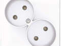 Розетка 2-м СП Simon 24 16А IP20 2х2P без защ. шторок механизм бел. Simon 2450457-030