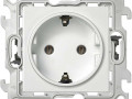 Розетка 1-м СП Simon 24 16А IP20 2P+E Push&Go без защ. шторок механизм бел. Simon 2420434-030