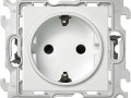 Розетка 1-м СП Simon 24 16А IP20 2P+E Push&Go защ. шторки механизм бел. Simon 2420432-030