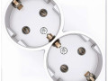 Розетка 2-м СП Simon 24 16А IP20 2х2P+E Schuko без защ. шторок механизм бел. Simon 2450459-030
