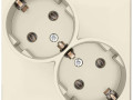 Розетка 2-м СП Simon 24 16А IP20 2х2P+E Schuko без защ. шторок механизм сл. кость Simon 2450459-031