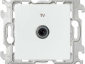 Розетка телевизионная одиночная TV СП Simon 24 IP20 механизм бел. Simon 2450477-030