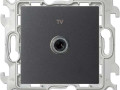 Розетка телевизионная одиночная TV СП Simon 24 IP20 механизм графит Simon 2450477-038