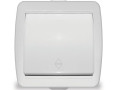 Переключатель проходной 1-кл. ОП Клио 10А IP44 бел. UNIVersal К2230