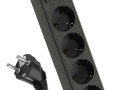 Удлинитель с сетевым фильтром 4х1.5м с заземл. 10А IP20 2.2кВт 3х0.75 с предохранителем с выкл. с индикатором сети КОСМОС FKsm1.5m-4g(B)