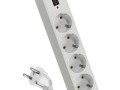 Удлинитель с сетевым фильтром 5х3м с заземл. 10А IP20 2.2кВт 2хUSB 3х0.75 с предохранителем КОСМОС FKsm3m-5g(W)USB
