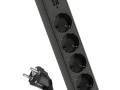 Удлинитель с сетевым фильтром 5х3м с заземл. 10А IP20 2.2кВт 2хUSB 3х0.75 с предохранителем КОСМОС FKsm3m-5g(B)USB