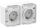 Розетка 2-м ОП AtlasDesign PROFI 16А IP54 заземл. защ. шторки бел. SE ATN540126