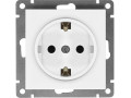 Розетка 1-м СП Афина 16А IP20 с заземл. механизм бел. Universal A0028
