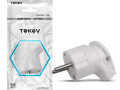 Вилка угловая 16А 250В с заземл. бел. TOKOV ELECTRIC TKL-PLUZ-C01
