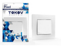 Выключатель 1-кл. СП Pixel 10А IP20 в сборе бел. TOKOV ELECTRIC TKE-PX-V1F-C01