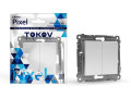 Выключатель 2-кл. СП Pixel 10А IP20 механизм бел. TOKOV ELECTRIC TKE-PX-V2-C01