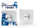 Розетка 1-м СП Pixel 16А IP20 без заземл. в сборе бел. TOKOV ELECTRIC TKE-PX-R1F-C01