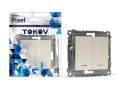 Выключатель 2-кл. СП Pixel 10А IP20 с индикатором механизм беж. TOKOV ELECTRIC TKE-PX-V2I-C02