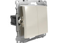 Переключатель проходной 2-кл. СП Pixel 10А IP20 механизм беж. TOKOV ELECTRIC TKE-PX-P2-C02