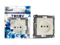 Розетка 1-м СП Pixel 16А IP20 без заземл. защ. шторки механизм беж. TOKOV ELECTRIC TKE-PX-R1SF-C02