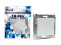 Переключатель проходной 1-кл. СП Pixel 10А IP20 механизм перламутр. TOKOV ELECTRIC TKE-PX-P1-C04