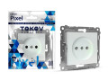 Розетка 1-м СП Pixel 16А IP20 без заземл. механизм перламутр. TOKOV ELECTRIC TKE-PX-R1-C04