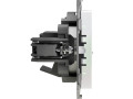 Розетка компьютерная 1-м СП Pixel RJ45 кат.5E механизм перламутр. TOKOV ELECTRIC TKE-PX-RC1-C04