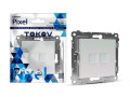 Розетка компьютерная 2-м СП Pixel RJ45 кат.5E механизм перламутр. TOKOV ELECTRIC TKE-PX-RC2-C04