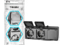 Розетка 3-м ОП Dita 16А IP54 250В с заземл. с крышкой карбон TOKOV ELECTRIC TKL-DT-R3Z-C14-IP54