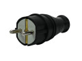 Вилка прямая MultiSet 16А 250В IP44 с заземл. каучук черн. SE MST4001BK