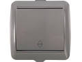 Переключатель проходной 1-кл. ОП Клио 10А IP44 сер. UNIVersal К2230-Gr