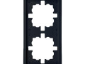 Рамка 2-м ZIMA горизонт. черн. бархат LEZARD 704-4200-147