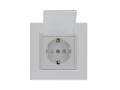 Розетка 1-м с крышкой Karea LINE STAR с заземл. жемчуж. Makel 86100029