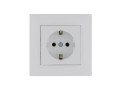 Розетка 1-м Karea RIZZ с заземл. бел. Makel 88001028