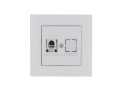 Розетка компьютерная CAT 5+гнездо Karea RIZZ бел. Makel 88001035