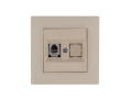 Розетка компьютерная CAT 5+гнездо Karea RIZZ крем Makel 88010035