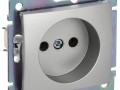 Розетка 1-м СП Valena 16А IP21 без заземл. на винтах механизм алюм. (уп.10шт) IEK 770116